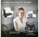 ML-DESIGN Bürostuhl Ergonomisch mit Verstellbarer Kopfstütze und Armlehnen Grau Bild 3