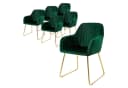 ML-DESIGN Esszimmerstuhl Samtbezug Ergonomisch 6er Set Grün Bild 2
