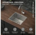 ML-DESIGN Küchenspüle Edelstahl mit Schallschutz und Überlauf Bild 1