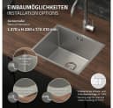 ML-DESIGN Küchenspüle Edelstahl mit Schallschutz und Überlauf Bild 4
