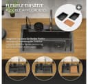 ML-DESIGN Küchenspüle Anthrazit Edelstahl Komplettset mit Wasserhahn Bild 5