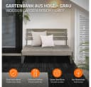 ML-DESIGN Gartenbank 3-Sitzer Grau Massivholz mit Rückenlehne Bild 1