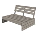 ML-DESIGN Gartenbank 3-Sitzer Grau Massivholz mit Rückenlehne Bild 2