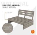 ML-DESIGN Gartenbank 3-Sitzer Grau Massivholz mit Rückenlehne Bild 5