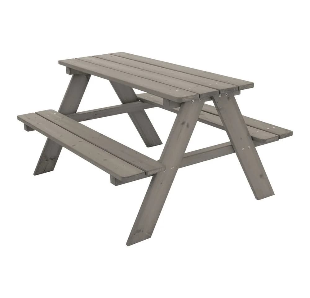 ML-DESIGN Kindersitzgarnitur Grau Massivholz mit 2 Bänken - Bild 2