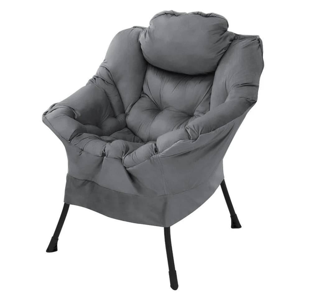 ML-DESIGN Loungesessel Anthrazit mit Kopfkissen und Seitentasche - Bild 2