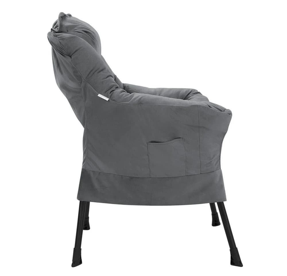ML-DESIGN Loungesessel Anthrazit mit Kopfkissen und Seitentasche - Bild 3