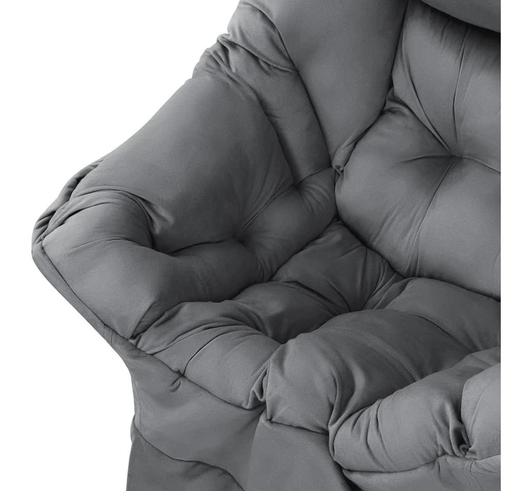 ML-DESIGN Loungesessel Anthrazit mit Kopfkissen und Seitentasche - Bild 5