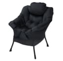 ML-DESIGN Loungesessel Schwarz mit Kopfkissen und Seitentasche Bild 2
