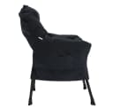 ML-DESIGN Loungesessel Schwarz mit Kopfkissen und Seitentasche Bild 3