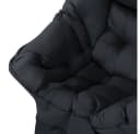 ML-DESIGN Loungesessel Schwarz mit Kopfkissen und Seitentasche Bild 5