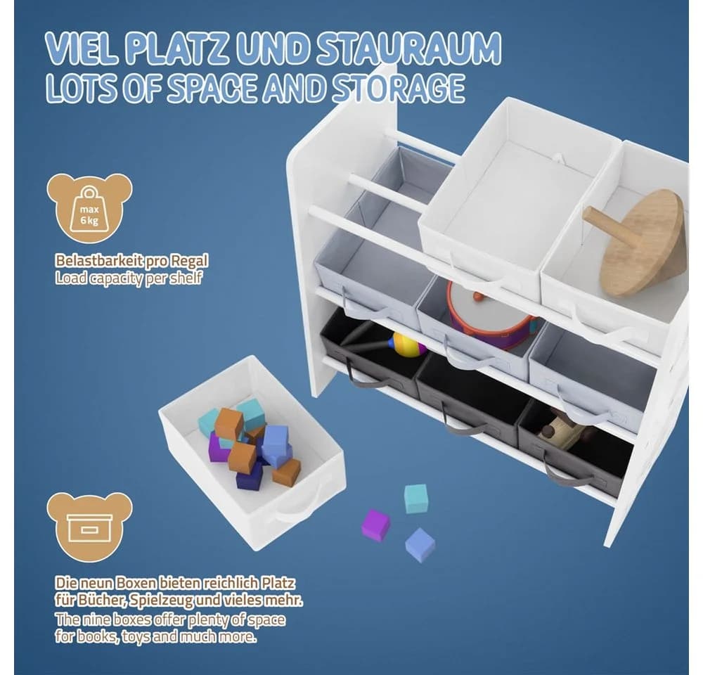 Joyz Kinderregal Weltraumdesign 9 Boxen - Bild 5