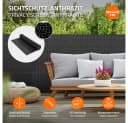 ECD Germany PVC Sichtschutzzaun Anthrazit 4m UV-beständig Bild 1