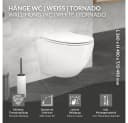 LuxeBath Hänge-WC spülrandlos Weiß mit Softclose-Sitz Bild 1