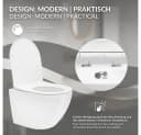 LuxeBath Hänge-WC spülrandlos Weiß mit Softclose-Sitz Bild 3