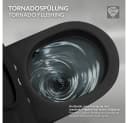 LuxeBath Tiefspül-WC Spülrandlos Schwarz Tornadospülung Softclose-Klodeckel Bild 5