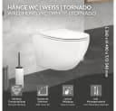 LuxeBath Hänge-WC Spülrandlos Weiß mit Softclose-Sitz & Tornadospülung Bild 1