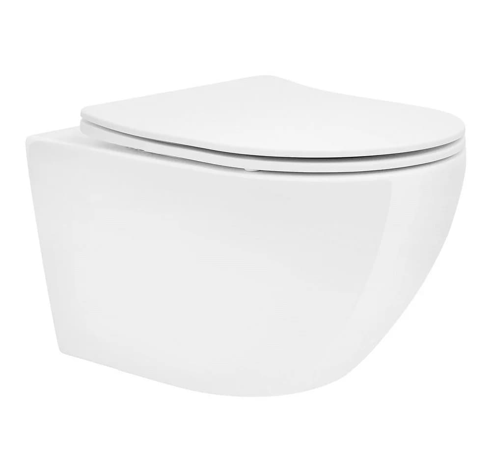 LuxeBath Hänge-WC Spülrandlos Weiß mit Softclose-Sitz & Tornadospülung - Bild 2