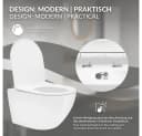 LuxeBath Hänge-WC Spülrandlos Weiß mit Softclose-Sitz & Tornadospülung Bild 3
