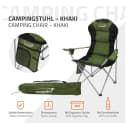 Hauki Campingstuhl Klappbar mit Getränkehalter Khaki Bild 1