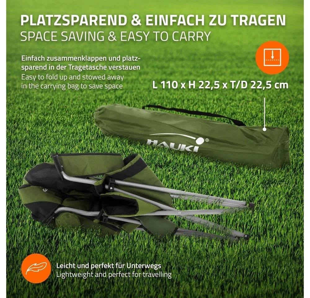Hauki Campingstuhl Klappbar mit Getränkehalter Khaki - Bild 4