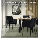 ML-DESIGN Esszimmerstuhl 6er Set Schwarz Gepolstert mit Armlehnen Bild 5