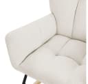 ML-DESIGN Schaukelstuhl Beige Frottee-Optik Naturholz Bild 5