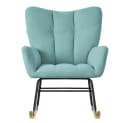 ML-DESIGN Schaukelsessel Salbei Polyester Frottee-Optik Bild 1