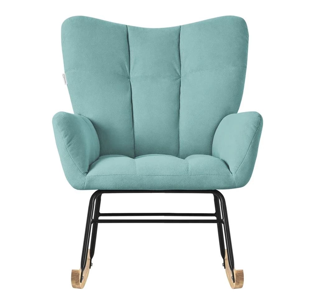 ML-DESIGN Schaukelsessel Salbei Polyester Frottee-Optik