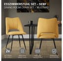 ML-DESIGN Esszimmerstuhl 2er Set Senfgelb Schwarz Bild 1