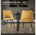 ML-DESIGN Esszimmerstuhl 2er Set Senfgelb Schwarz Bild 3