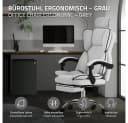 ML-DESIGN Bürostuhl Hellgrau mit Fußstütze und Neigungsfunktion Bild 1