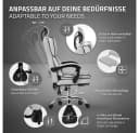 ML-DESIGN Bürostuhl Hellgrau mit Fußstütze und Neigungsfunktion Bild 4