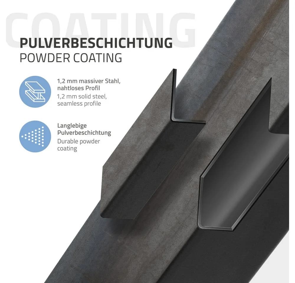 ML-DESIGN Tischbein 42cm Industrial Schwarz 4er Set - Bild 3
