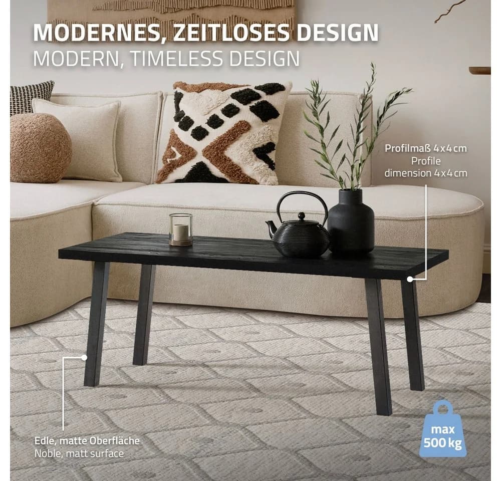 ML-DESIGN Tischbein 42cm Industrial Schwarz 4er Set - Bild 4