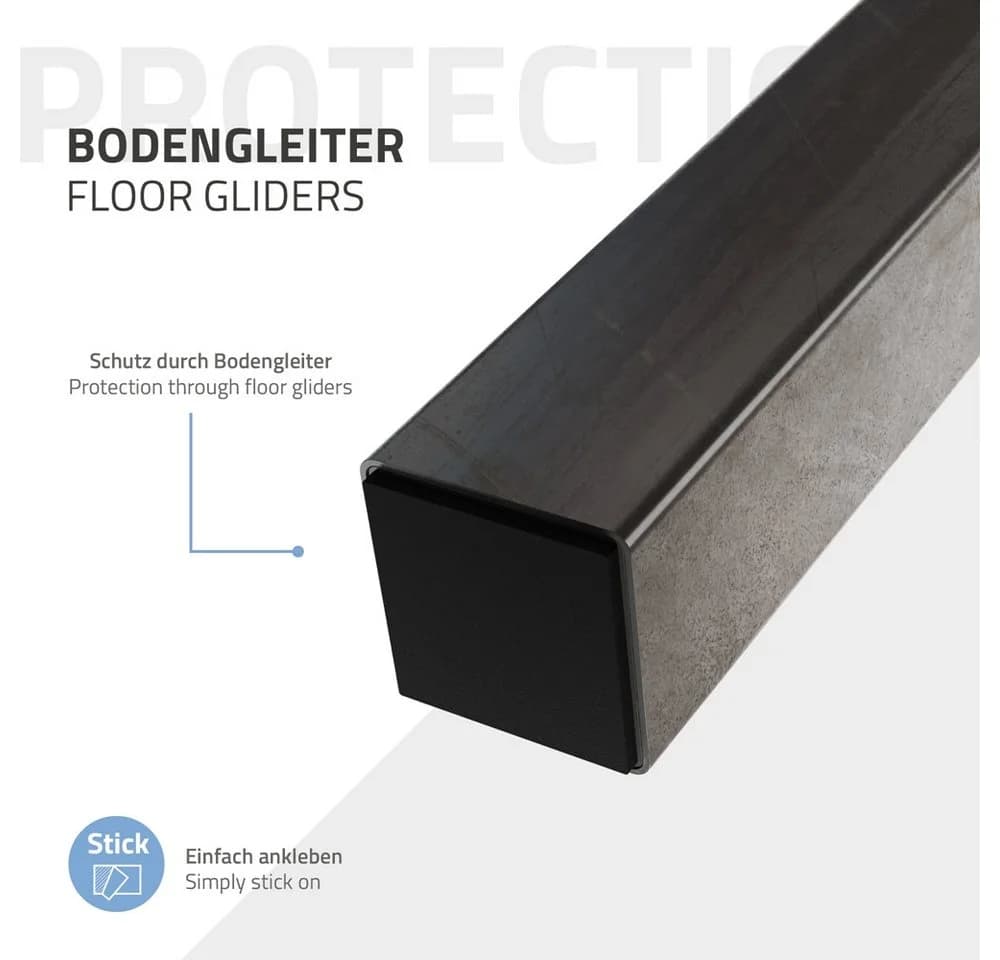 ML-DESIGN Tischbein 42cm Industrial Schwarz 4er Set - Bild 5