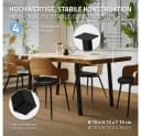 ML-DESIGN Tischbein 72 cm Schwarz glänzend 96° Neigung Bild 1