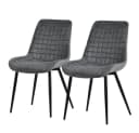 ML-Design Esszimmerstuhl 2er Set Samt Schwarz/Anthrazit Bild 2