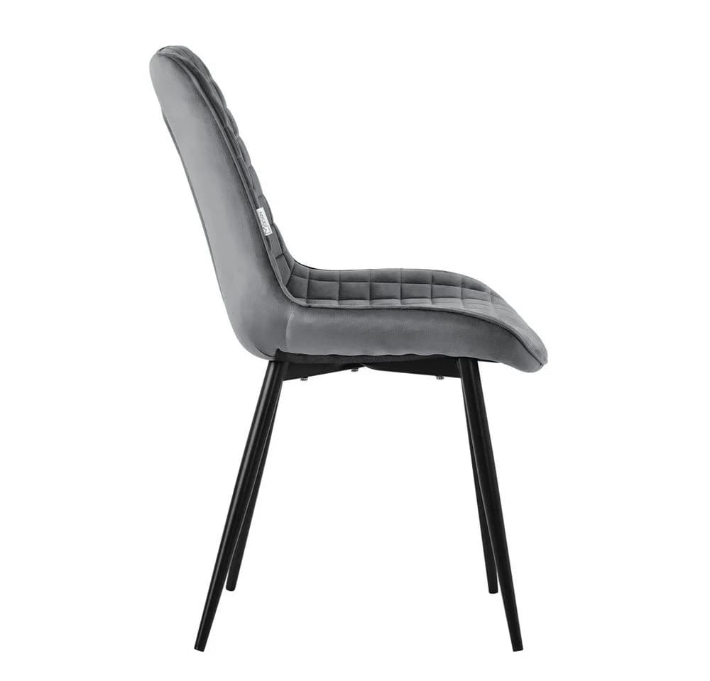 ML-Design Esszimmerstuhl 2er Set Samt Schwarz/Anthrazit - Bild 3