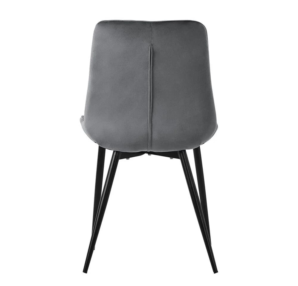 ML-Design Esszimmerstuhl 2er Set Samt Schwarz/Anthrazit - Bild 4