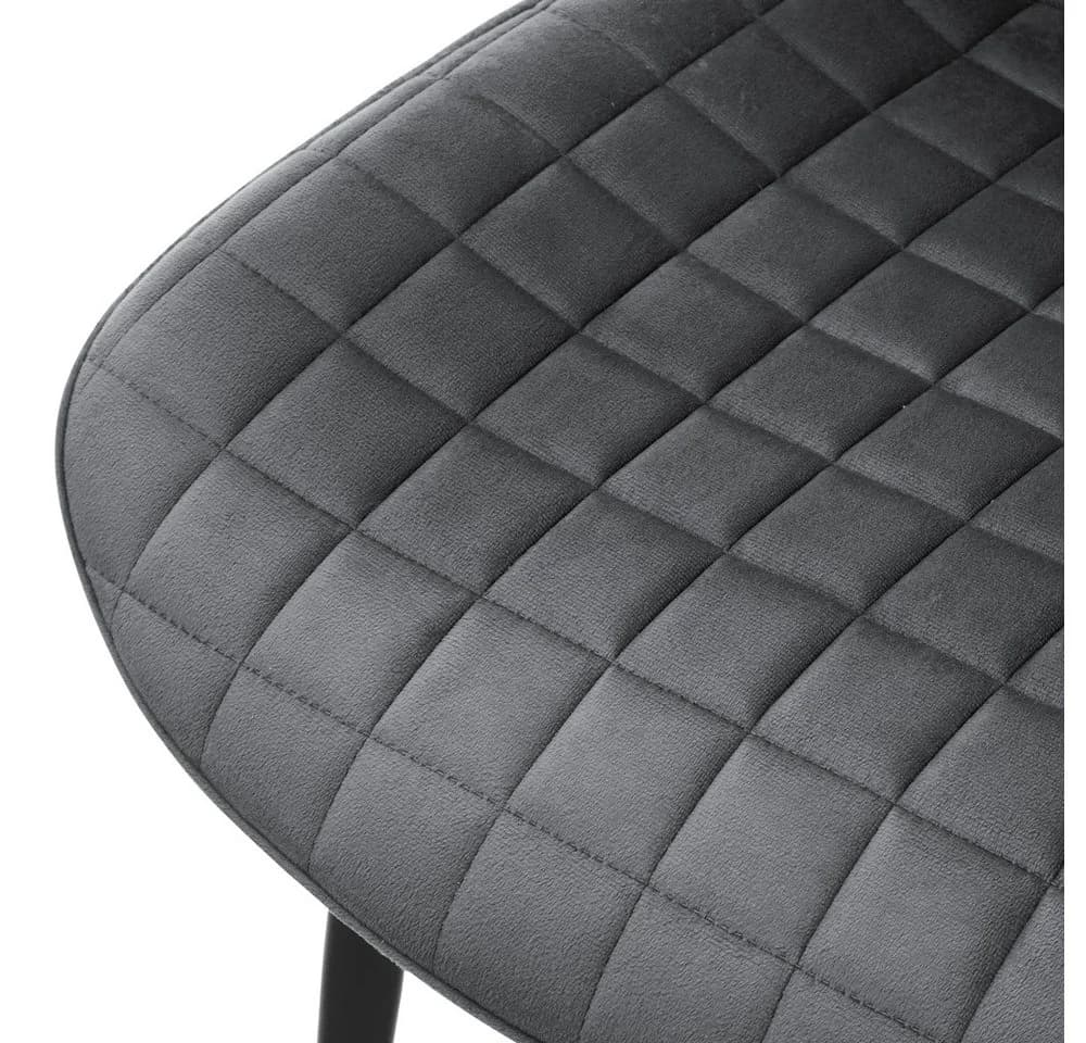 ML-Design Esszimmerstuhl 2er Set Samt Schwarz/Anthrazit - Bild 5