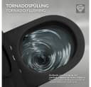LuxeBath Tiefspül-WC Spülrandloses Hänge-WC Keramik Nano Beschichtung Tornadospülung Bild 5