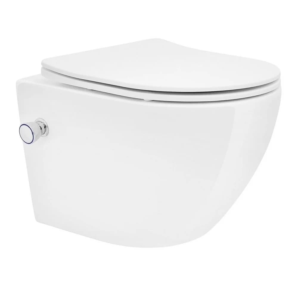 LuxeBath Hänge-WC spülrandlos mit Bidet-Funktion und Nano-Beschichtung - Bild 2