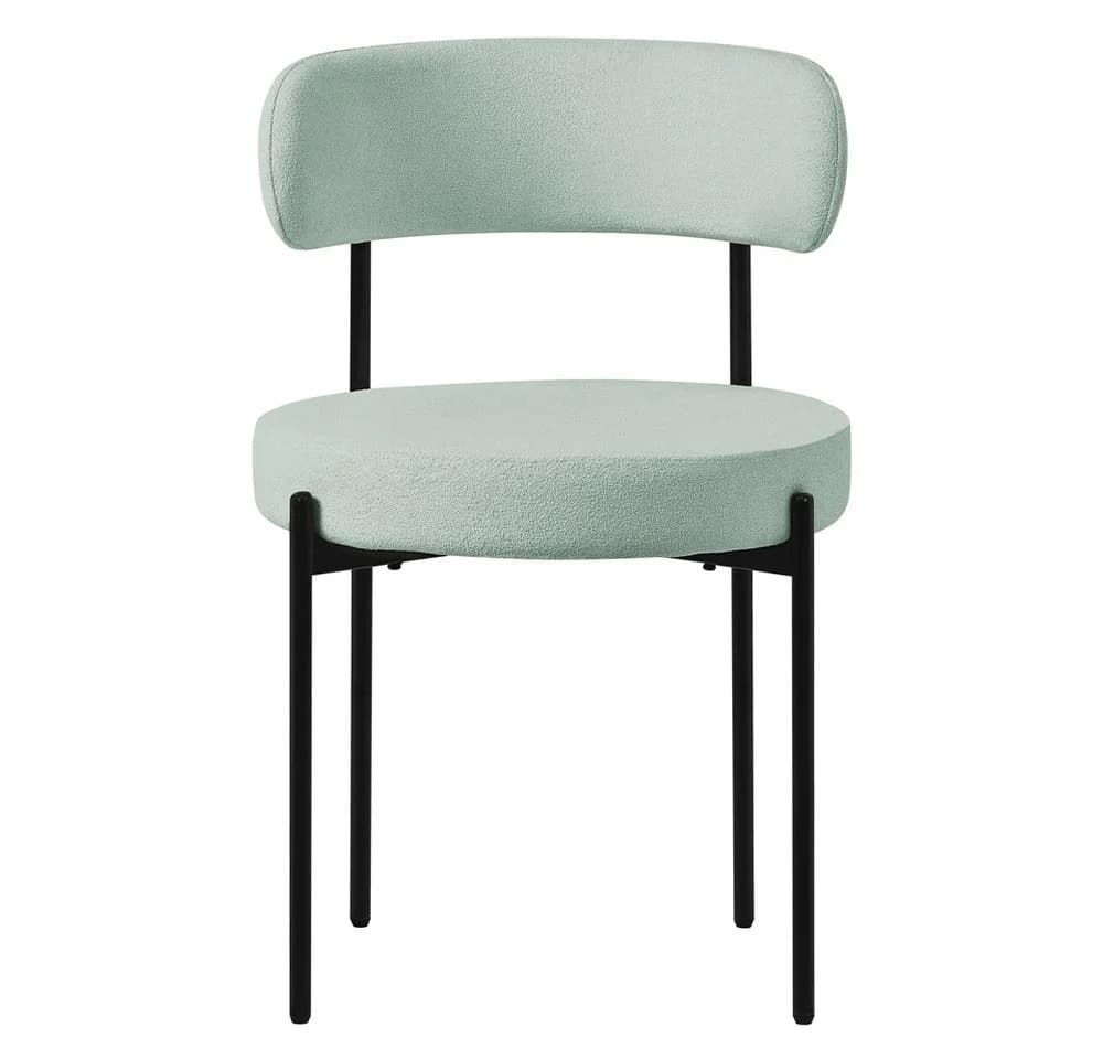 ML-DESIGN Esszimmerstuhl 4er Set Grün Teddystoff