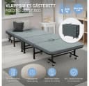 ECD Germany Klappbett 90x200cm Metallgestell mit Rollen Bild 1