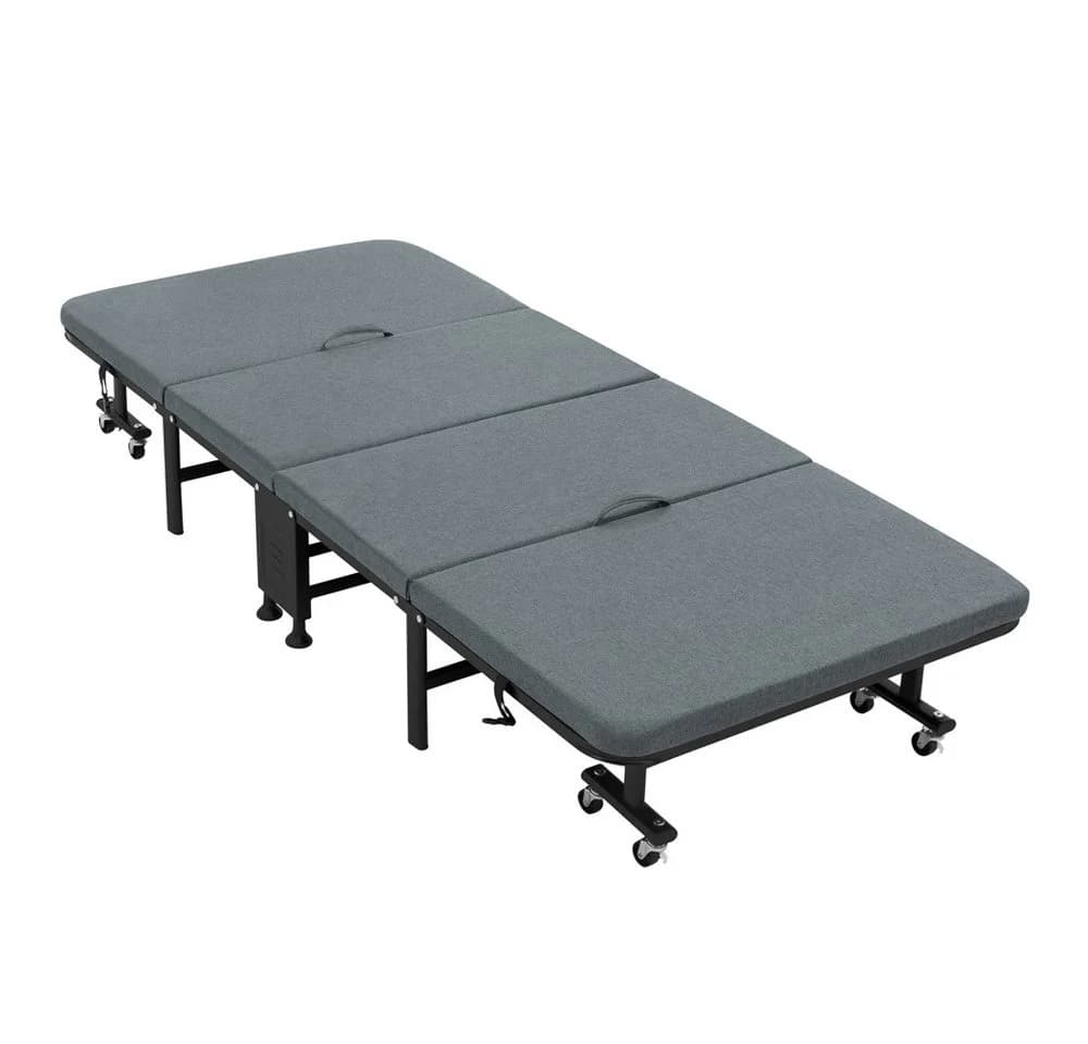 ECD Germany Klappbett 90x200cm Metallgestell mit Rollen - Bild 2