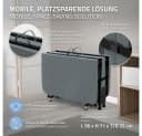 ECD Germany Klappbett 90x200cm Metallgestell mit Rollen Bild 5