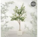 ML-DESIGN Künstlicher Olivenbaum 120 cm mit echtem Holzstamm Bild 1