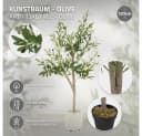 ML-DESIGN Künstlicher Olivenbaum 120 cm mit echtem Holzstamm Bild 3