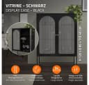 ML-DESIGN Vitrinenschrank Schwarz mit Rosegold Akzenten Stahl Bild 1